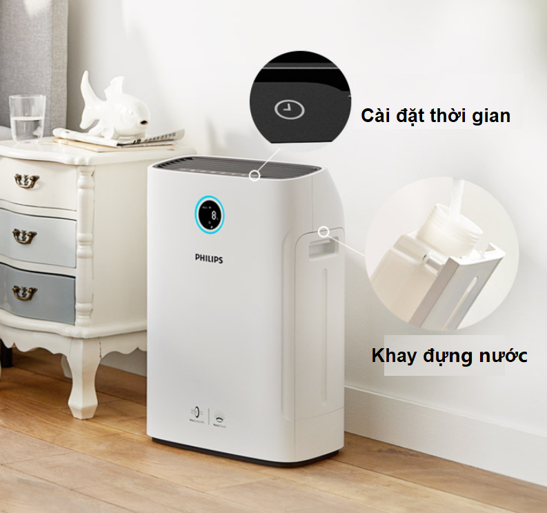 Máy Lọc Không Khí 2 Trong 1 Philips Series 2000 AC2726/00 Kèm Chức Năng Tạo Độ Ẩm - Hàng Nhập Khẩu