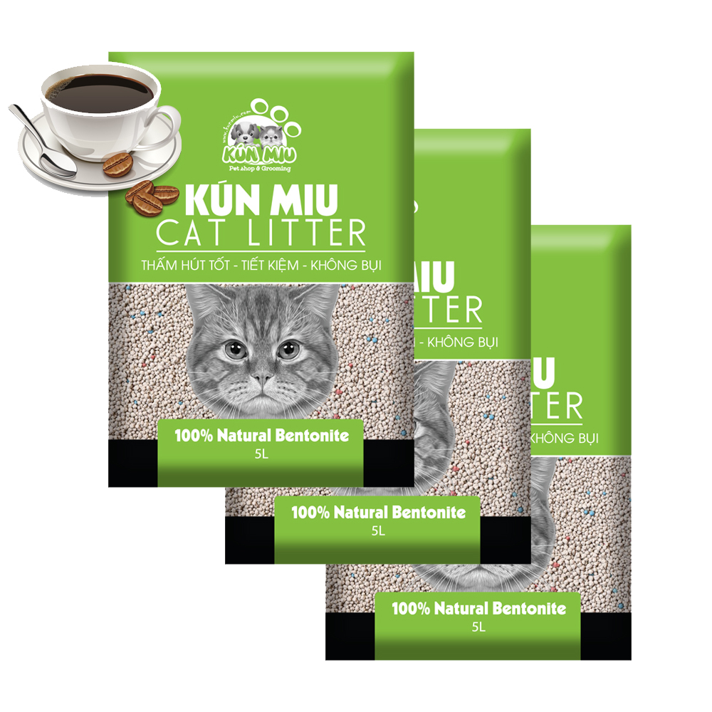 Cát vệ sinh Kún Miu hương cà phê 5L