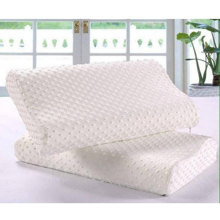 Gối Cao Su Non Hình Gợn Sóng Cho Bạn Giấc Ngủ Sâu - Thoải Mái - Hỗ Trợ Giảm Đau Mỏi Cổ Dành Cho Người Lớn