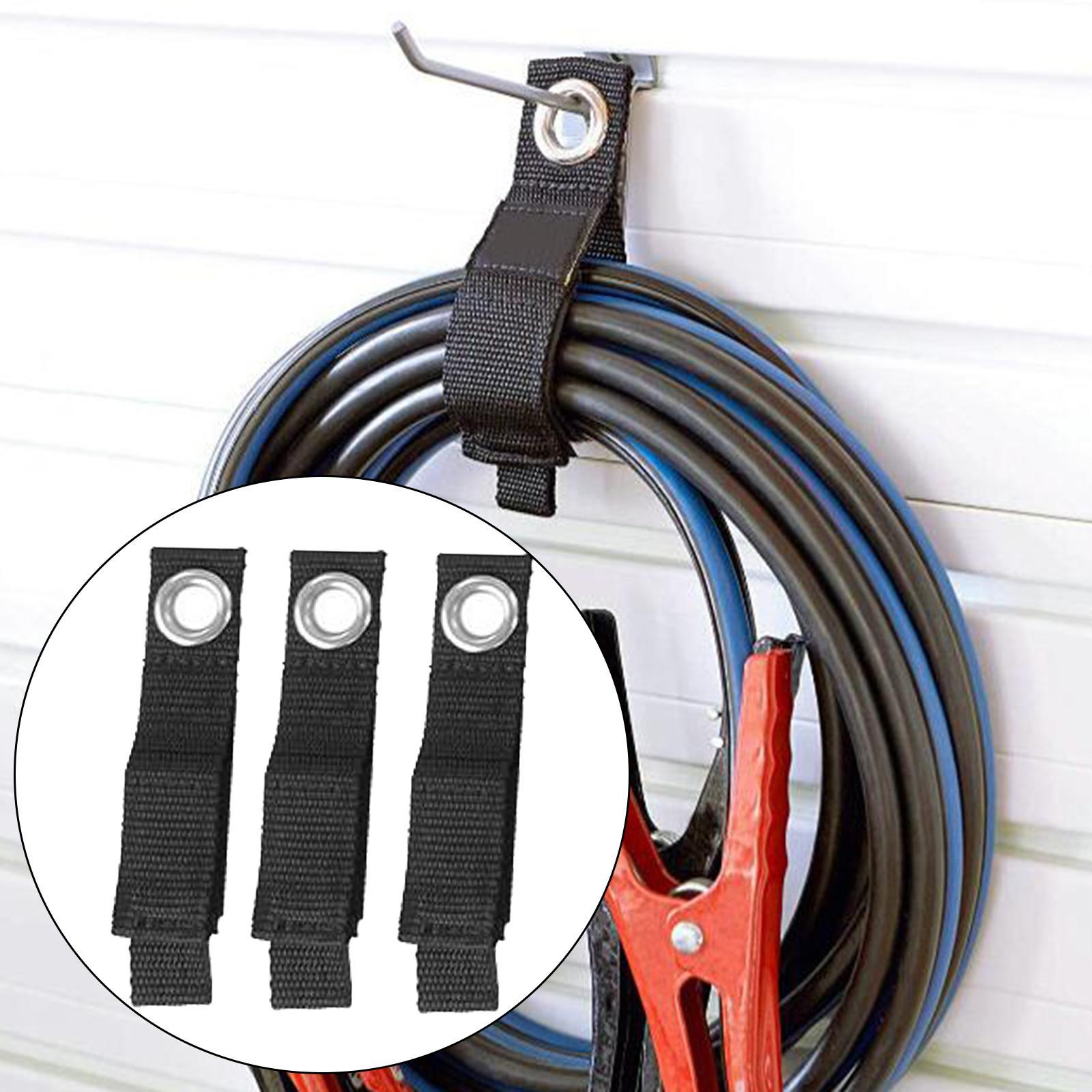 3 Pieces Cable Strap Cord Wrap Wall Nylon Hanger for Garden Tools Ropes Boat