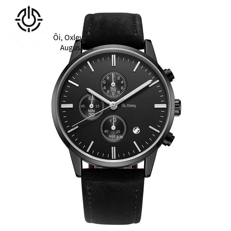 Giá thấp nhất Thương hiệu OCHSTIN Đồng hồ đeo tay nam thời trang đa chức năng Thạch anh cao cấp Doanh nghiệp không thấm nước Đồng hồ đeo tay nam da thật chống thấm nước