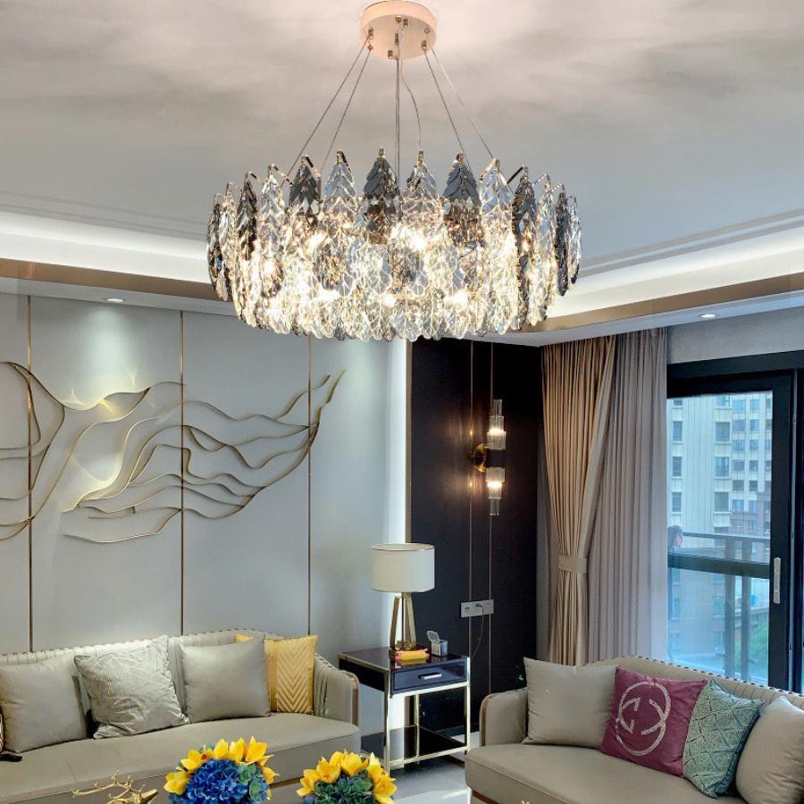 Đèn chùm, đèn chùm thả trần pha lê cao cấp 1512/600 sang trọng hiện đại trang trí phòng khách, phòng ngủ