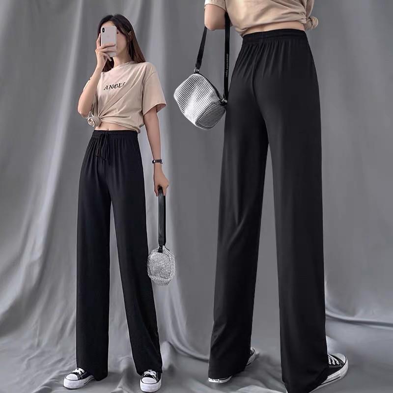 quần ống rộng thun tăm co giãn mềm đẹp