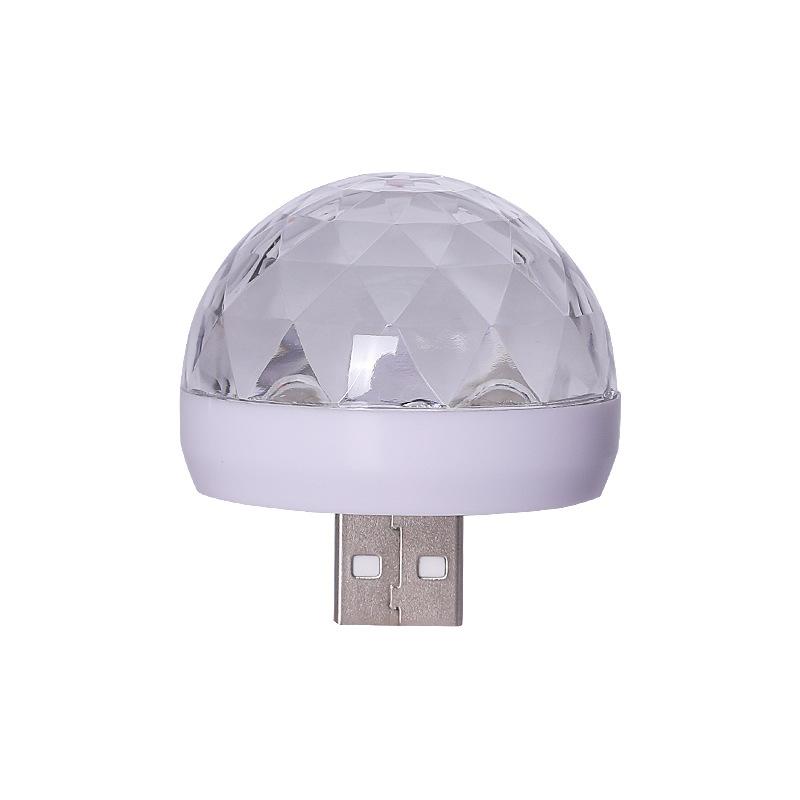 Usb Disco Ball RGB LED Sân Khấu Nhỏ Bóng Ma Thuật Nhiều Màu Sắc Bóng Tự Động Xoay Pha DJ Câu Lạc Bộ Đảng Bóng Đèn LED