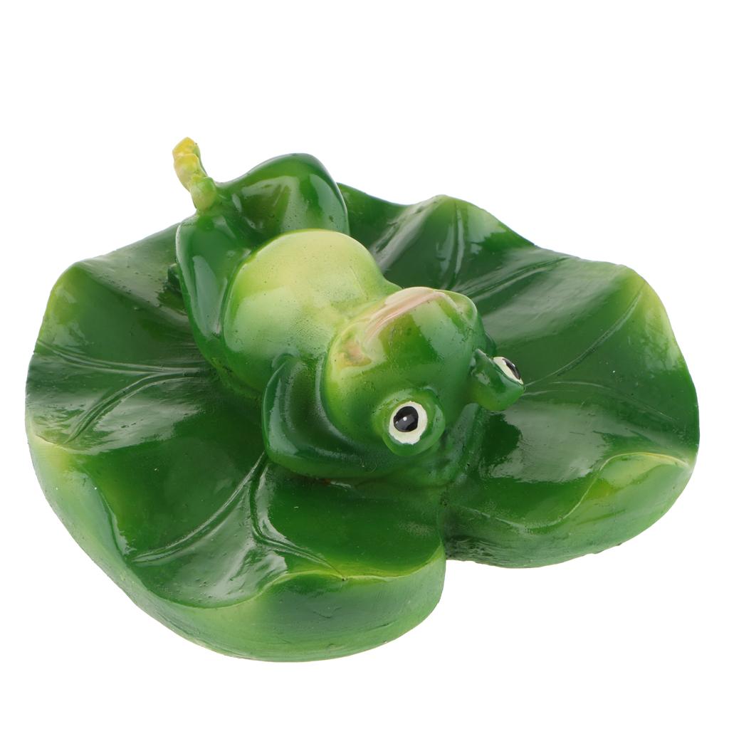 Lotus Leaf & Frogs Floater Outdoor Pool & Pond Ornament Garden Decoration