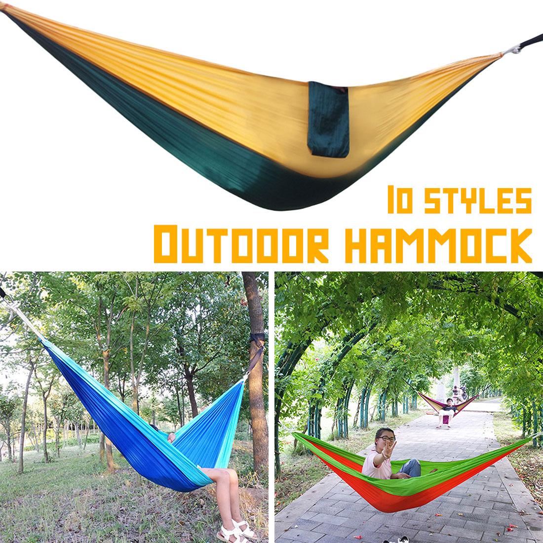 Võng Đa Màu Sắc 2 Người Võng Dù Di Động Cắm Trại Sinh Tồn Vườn Săn Bắn Giải Trí Hamac Du Lịch Đôi Người