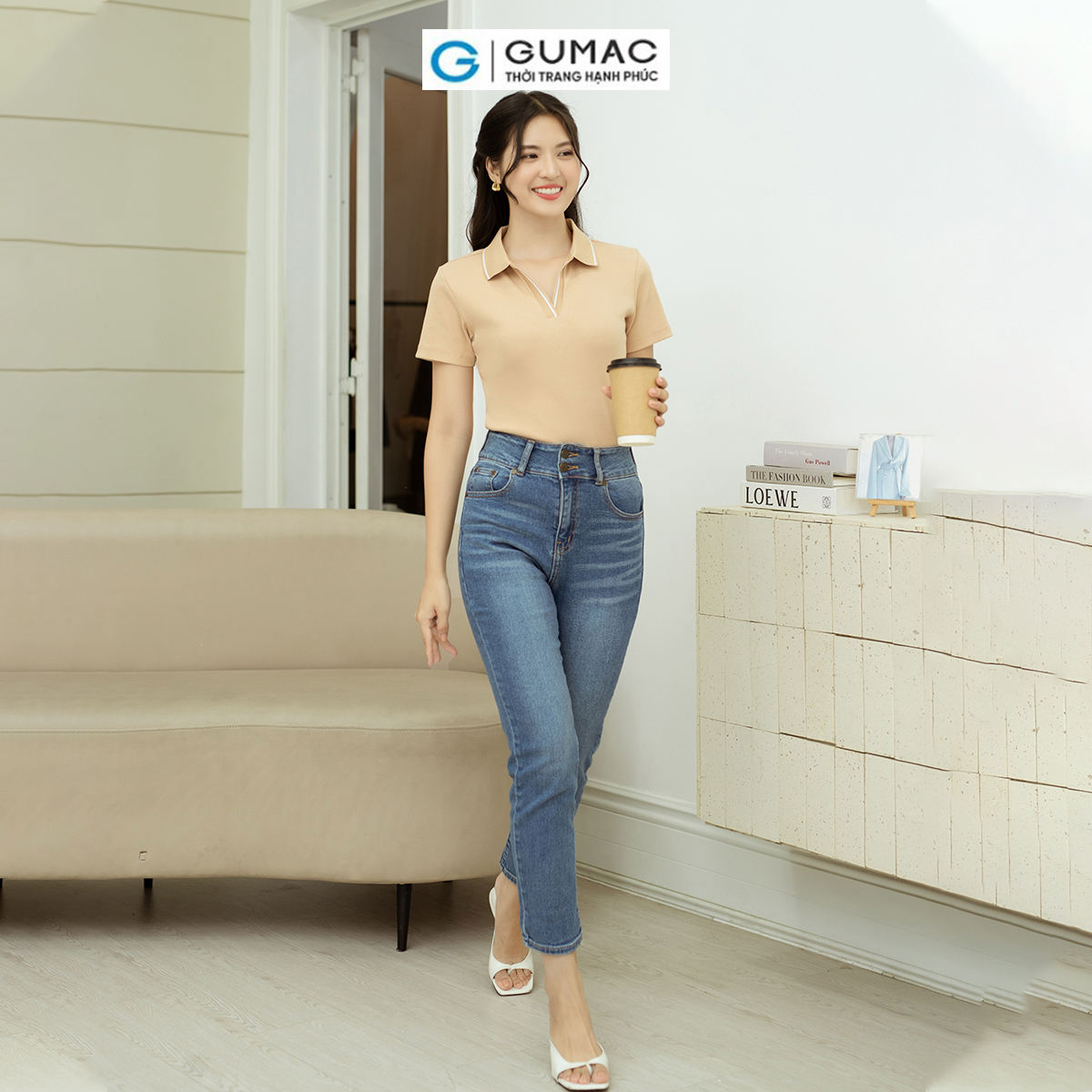 Quần Jeans slim GUMAC QJD08041