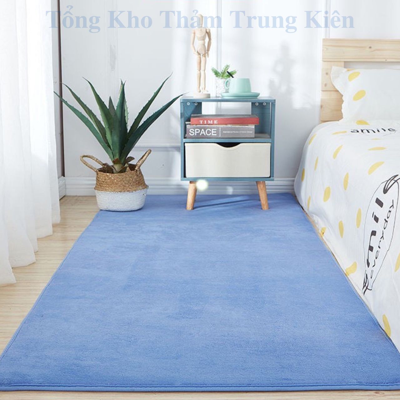 Thảm Lông Ngắn Mịn 100% Nhập Khẩu (1m2x1m6 &amp; 1m6x2m3) - Đặt Biệt Không Rụng Lông