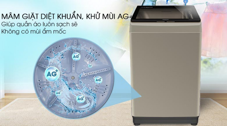 Công nghệ Nano Ag+ - Máy giặt Aqua 9 Kg AQW-U91CT N