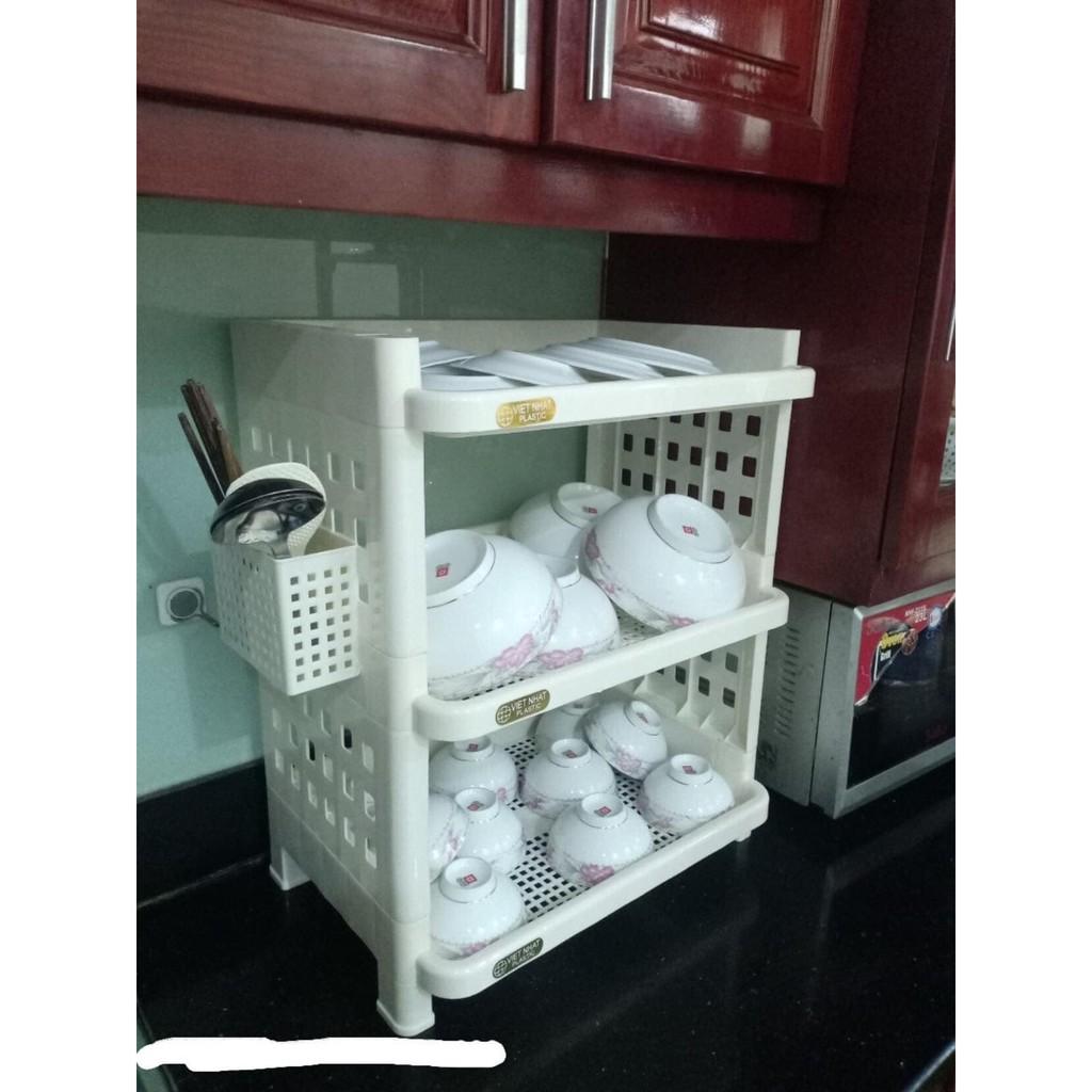 KỆ ÚP BÁT, CHẠN BÁT 3 TẦNG NHỰA CAO CẤP