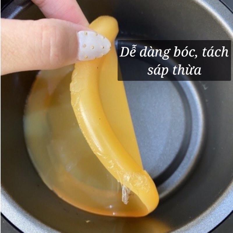 Nồi nấu sáp wax lông chống dính + 100g Sáp wax cao cấp siêu bám lông + Mỡ trăn nguyên chất