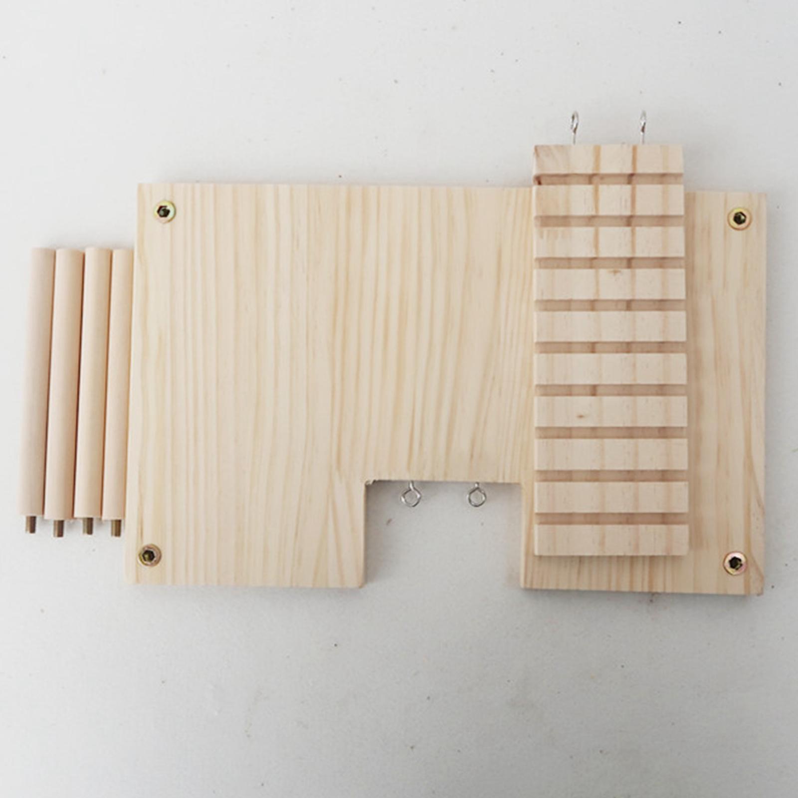Small Pet Wooden Platform with Stairs Stable for Hamster Rat Squirrel Chinchilla