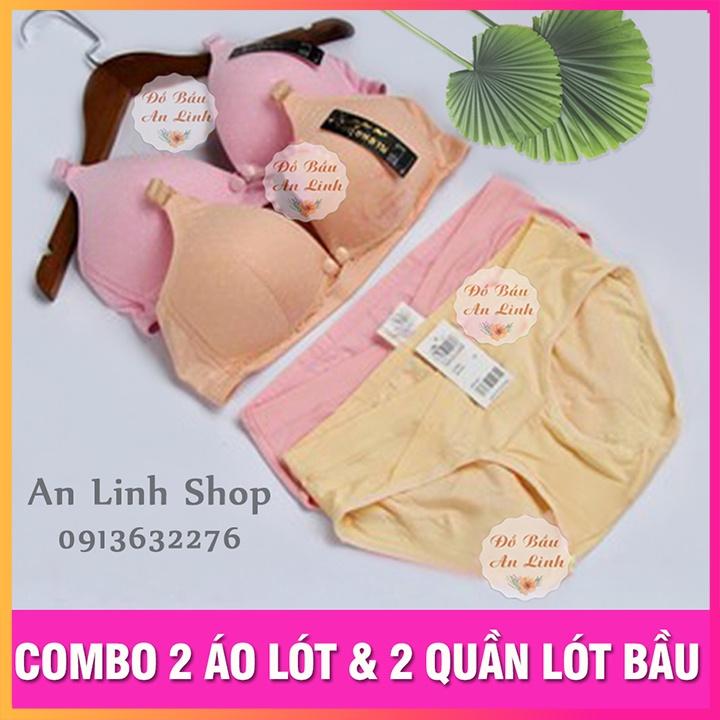 ĐỒ LÓT BẦU COMBO 2 ÁO 2 QUẦN BẦU KHÁNG KHUẨN CAO CẤP