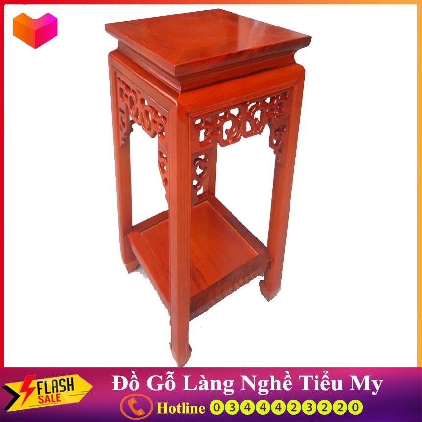 Đôn vuông gỗ Hương kê Tượng, lọ hoa trang trí trong nhà