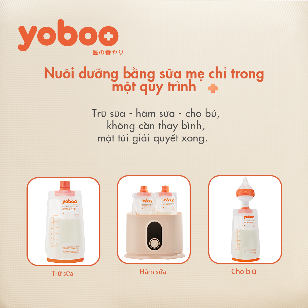 Túi Trữ Sữa Mẹ Nút Vặn 200ml yoboo (30 Túi)