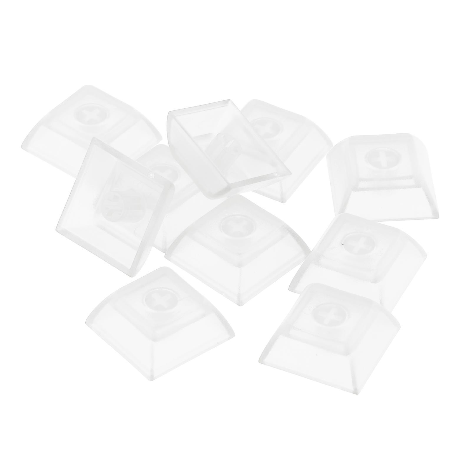 10x 1U Transparent Keycaps Thick PBT for Cherry Switches Game Lovers
