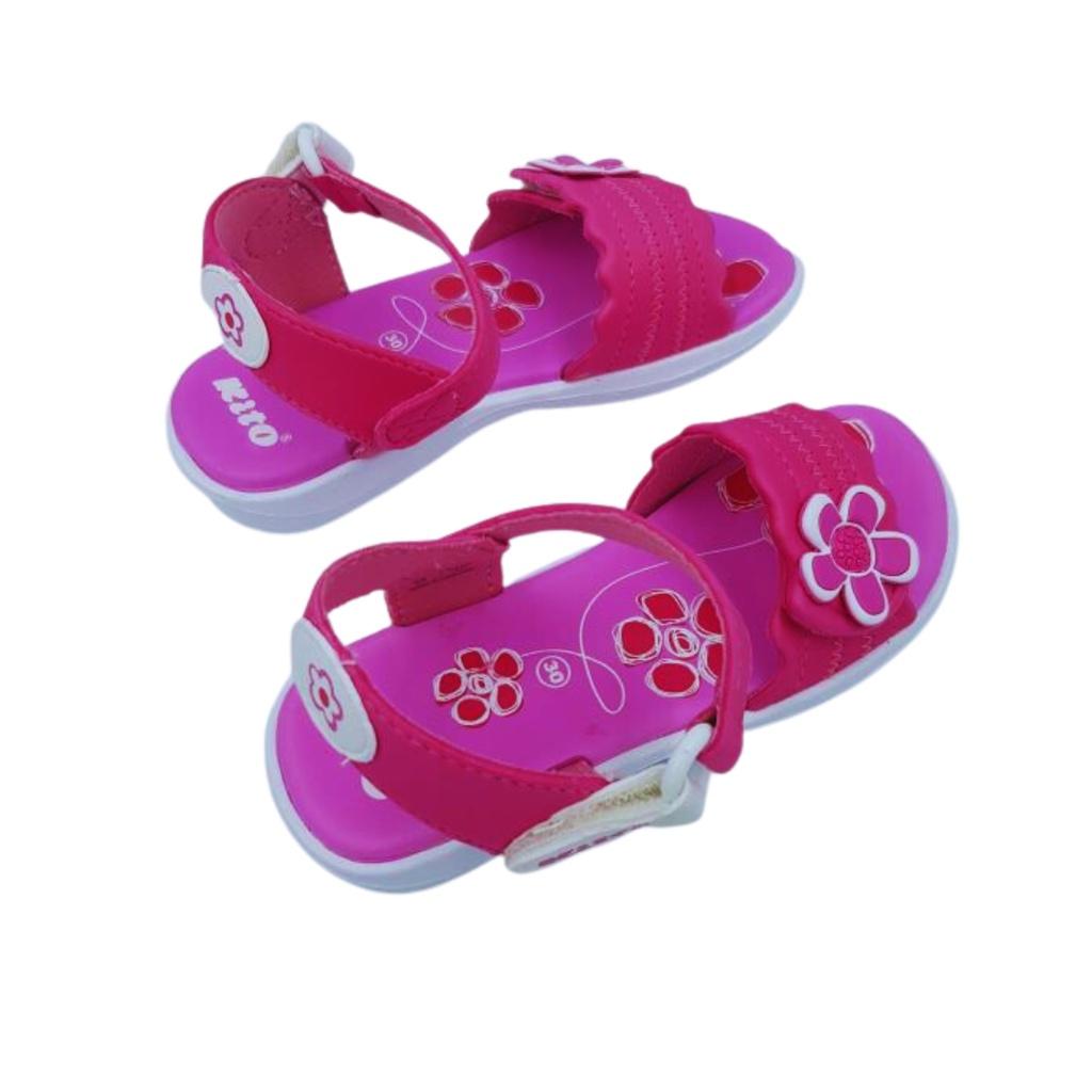 Dép sandal bé gái Kito YSDC 8093 , xốp nhẹ, đi êm chân - Cam - Tím