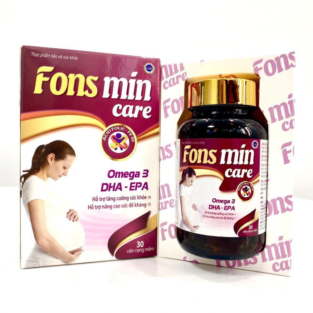 Bổ sung DHA, EPA, Vitamin và khoáng chất cho bà bầu - Fons Mincare 30 viên