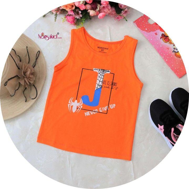 Áo sát nách bé trai Size 10-22kg vải cotton 100% thấm hút mồ hôi cực tốt