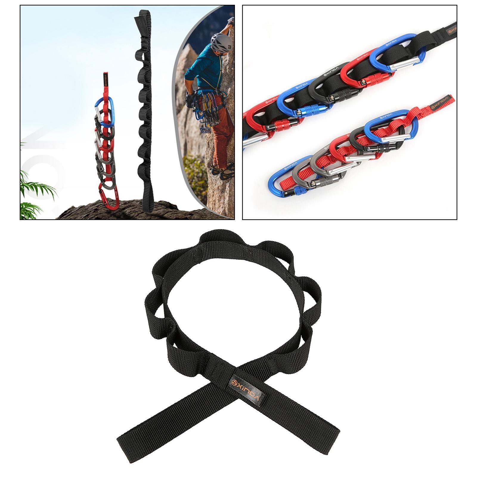 2X Outdoor Climbing Daisy Chain Rope Strap Rappelling Downhill Black