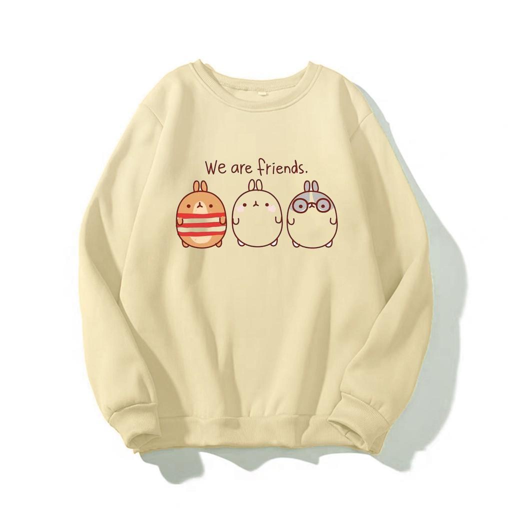 ÁO SWEATER NỮ IN WE ARE FIRENDS (NHIỀU MÀU