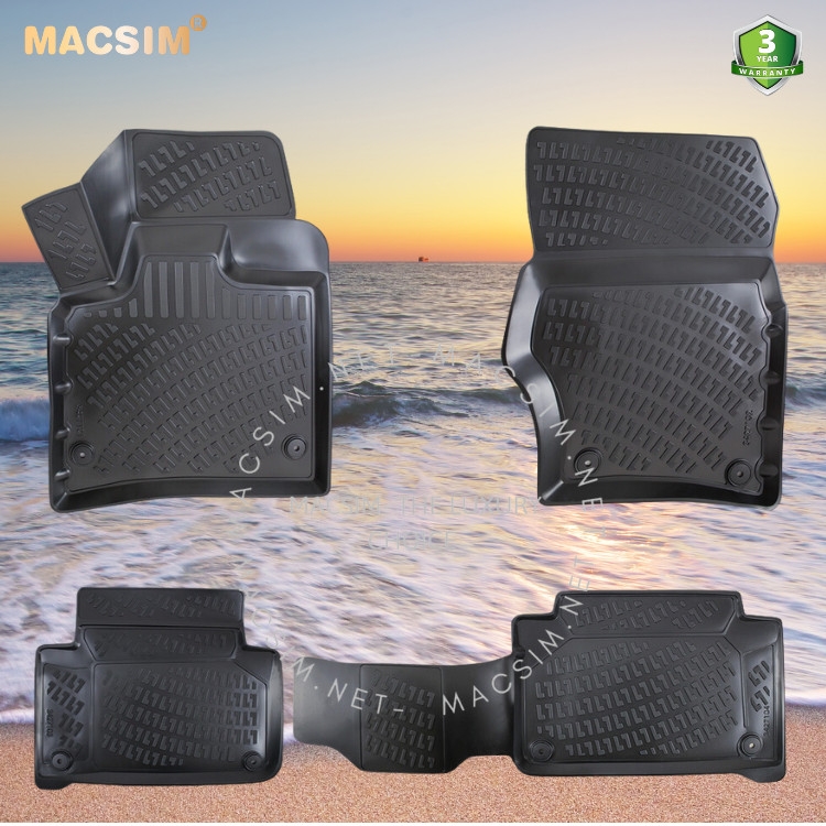 Thảm lót sàn ô tô nhựa TPU Silicon Audi Q7 First generation (typ 4L) 2005- 2015 Nhãn hiệu Macsim
