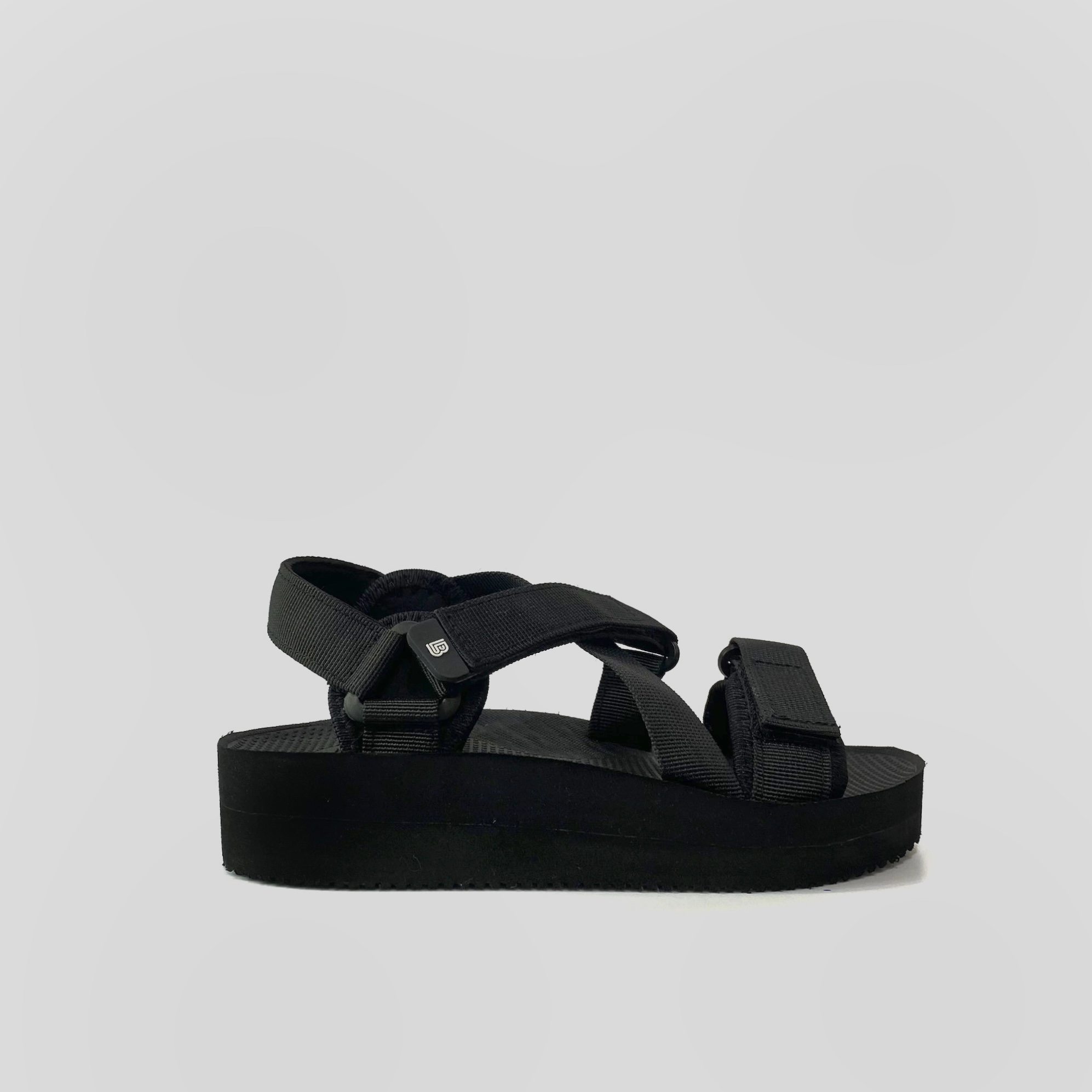 Giày Sandal Nữ The Bily 02W Quai Chéo Đôi - Màu Đen BL02WD