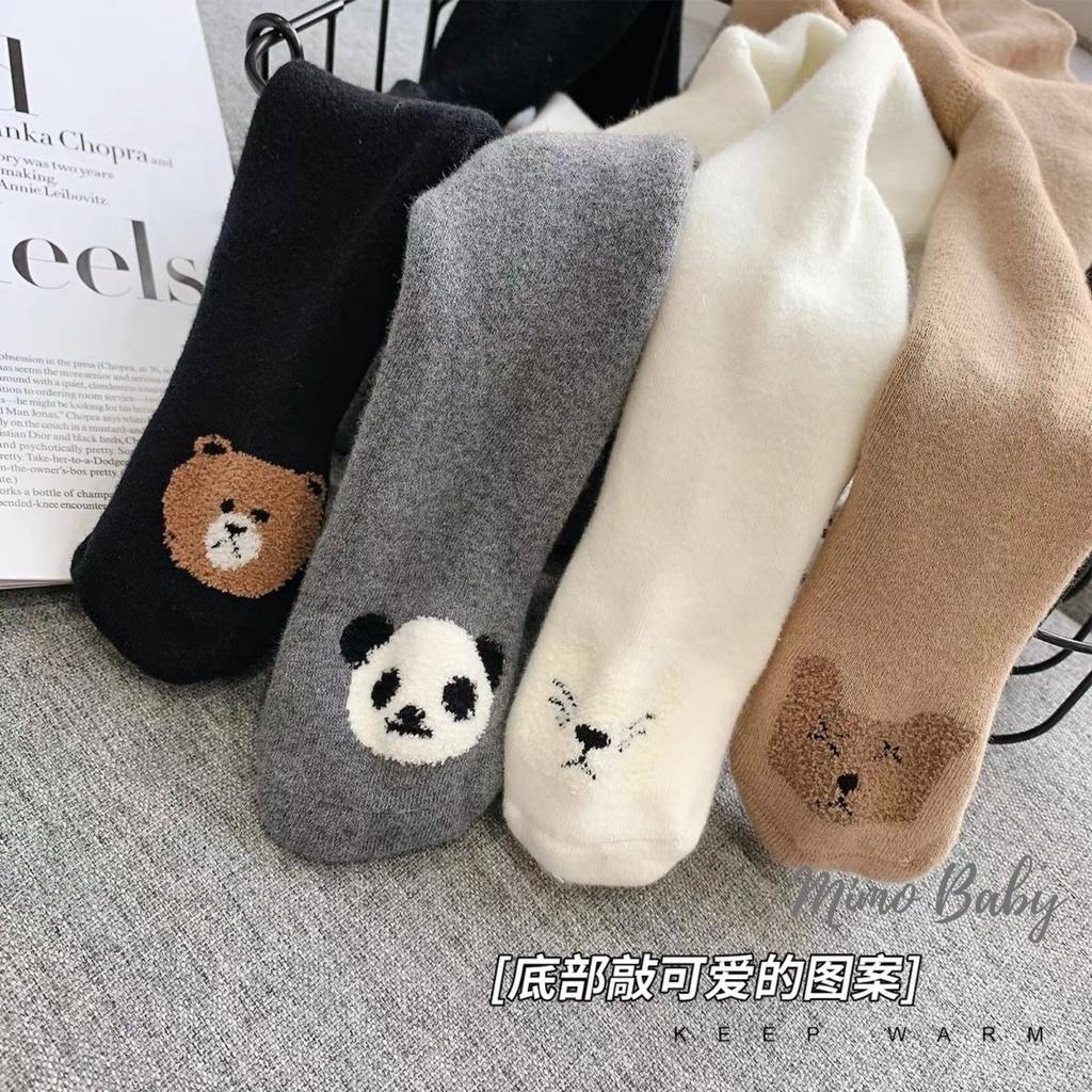 Quần tất loại dày bàn in hình gấu cho bé Mimo Baby T13