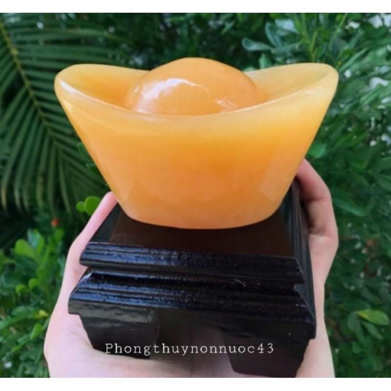Thỏi Vàng thờ Thần Tài 10cm Đá Ngọc Hoàng Long