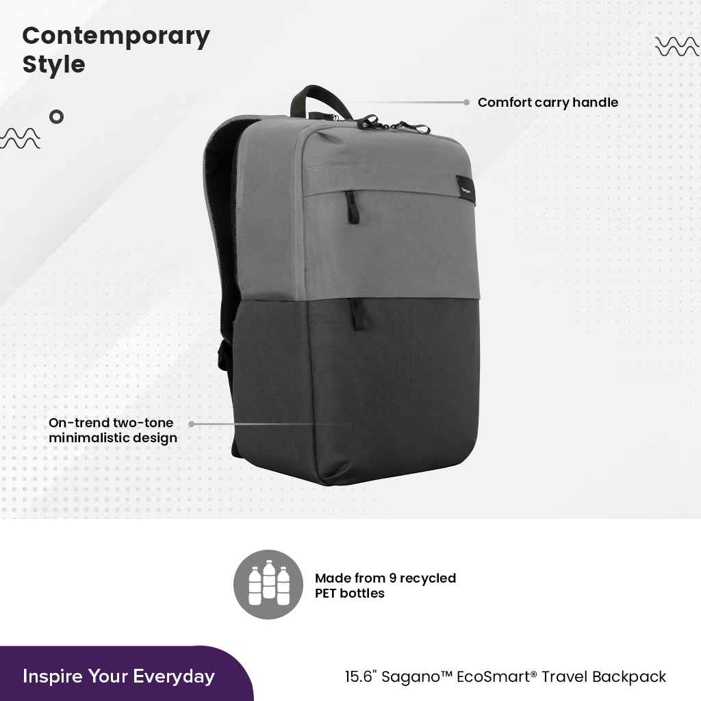 Balo laptop Targus 15.6&quot; TBB634 bộ sưu tập Sagano EcoSmart- Hàng Chính Hãng