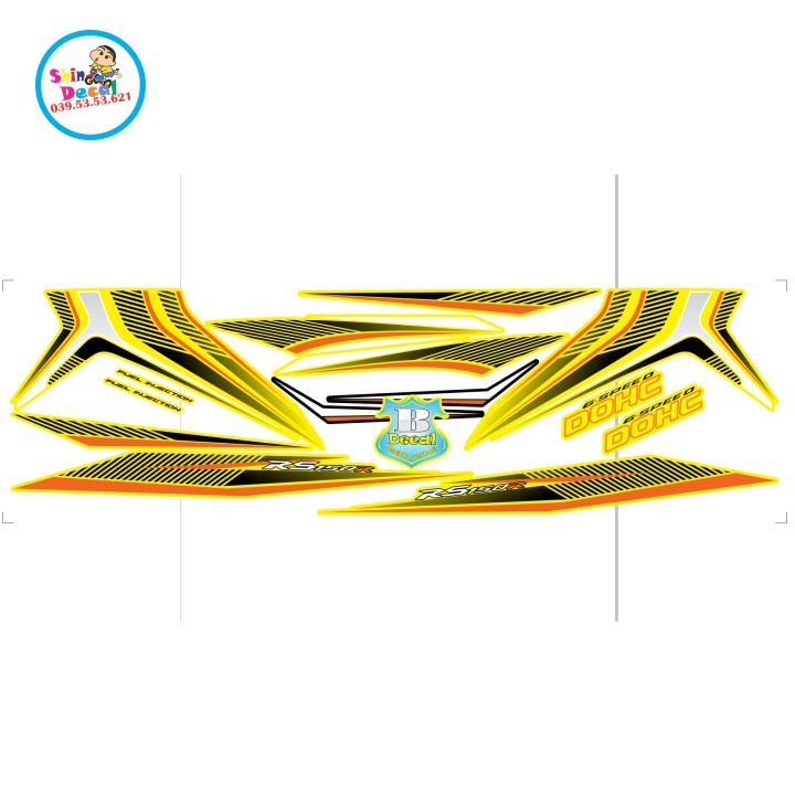 Tem rời winner Rs150 dán xe vàng