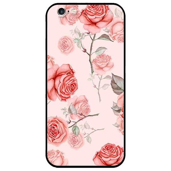 Ốp lưng dành cho Iphone 5 / 5s / 5Se - Iphone 6 / 6s - Iphone 6 Plus / 6s Plus mẫu Hoa Tiết Hồng Cam