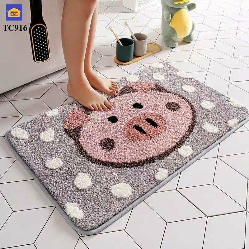 THẢM CHÙI CHÂN XINH, MỀM MẠI THẤM HÚT TỐT, CHỐNG TRƠN TRƯỢT SIZE 40X60CM