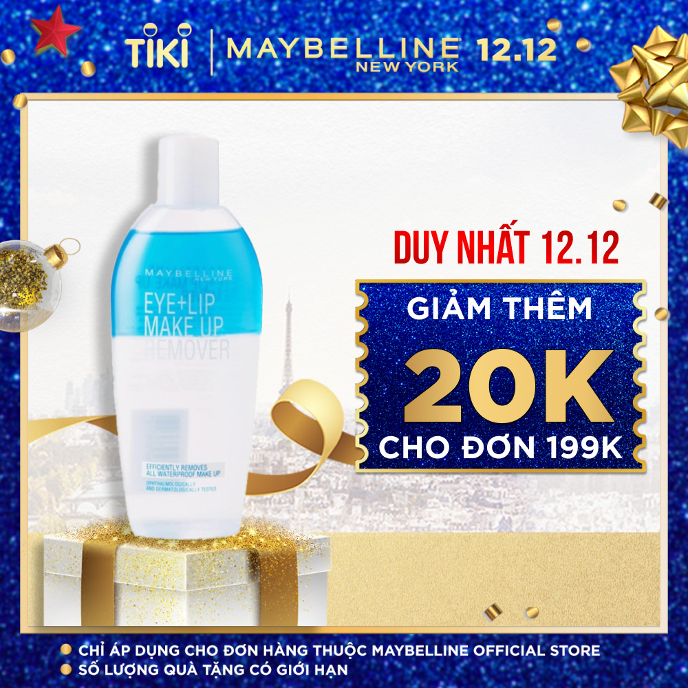 Nước Tẩy Trang Mắt Và Môi Chuyên Dụng 2 lớp Maybelline New York Eye &amp; Lip Makeup Remover 150ml