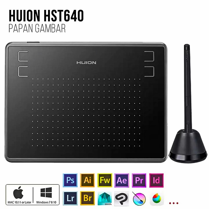 Bảng Vẽ Điện Tử Thiết Kế Đồ Họa Huion HST640 - Hàng Chính Hãng