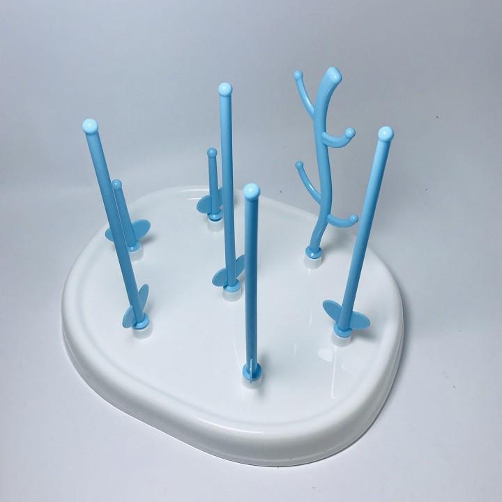 Khay úp, giá úp bình sữa và núm ty không nắp tiện lợi cho mẹ