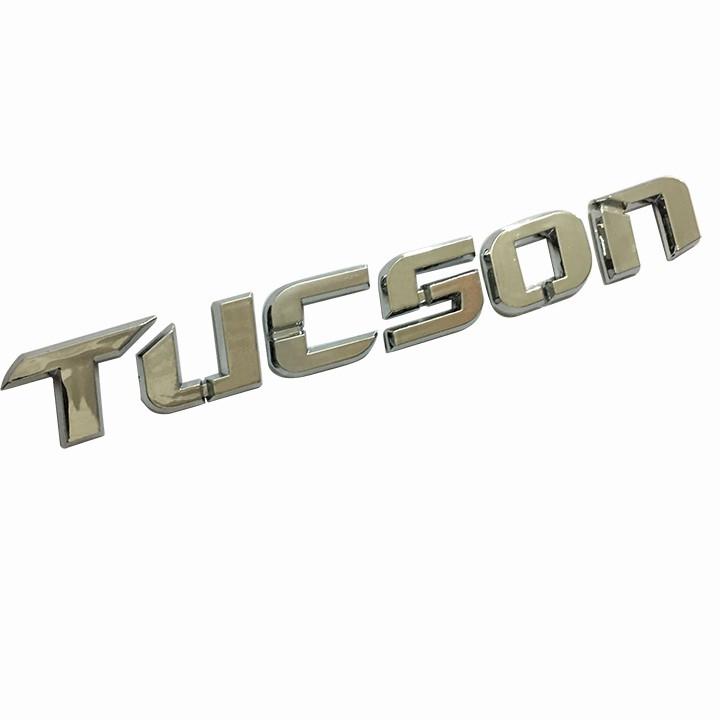 Tem Logo Chữ Nổi TUCSON Dán Đuôi Xe - Đẹp