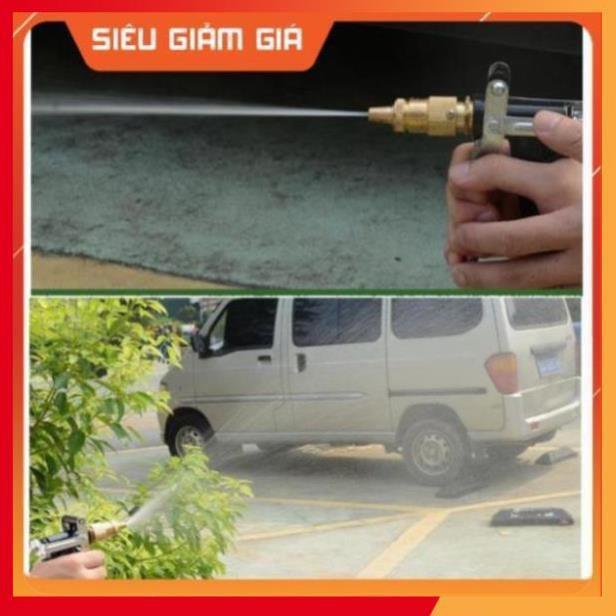 Bộ dây và vòi xịt tăng áp lực nước 300% rửa xe tưới cây 236498 - dây trắng