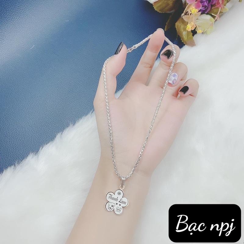 Dây chuyền cho bé, Vòng cổ khắc tên theo yêu cầu , Bạc Ta ,giá tận xưởng - bạc Npj