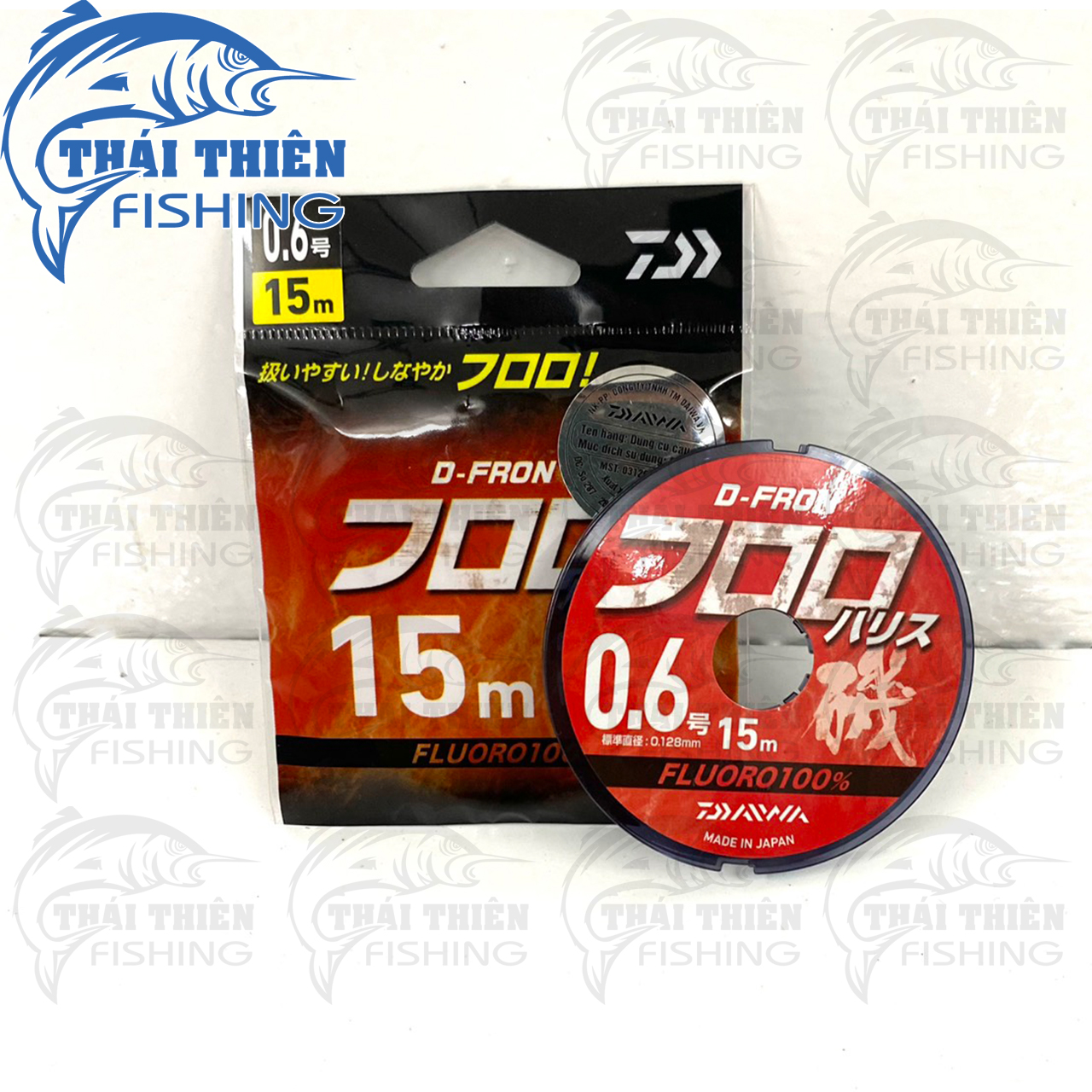 Dây Câu Cá Leader Daiwa D-Fron 100% Fluoro Carbon Cuộn 15m Made In Japan