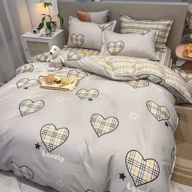 Bộ Cotton Poly Tim Ghi