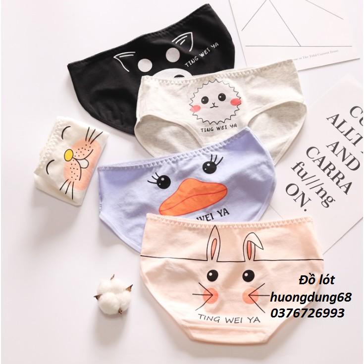 Quần Lót Nữ Cotton Kháng khuẩn Thời Trang Hình Thỏ Xuất Hàn Hàng Loại Đẹp.