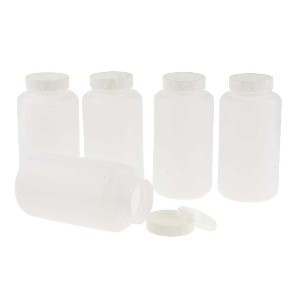 5pcs 1000ml Reagent Bottle with Cap Lab Reagent Bottle Laboratory