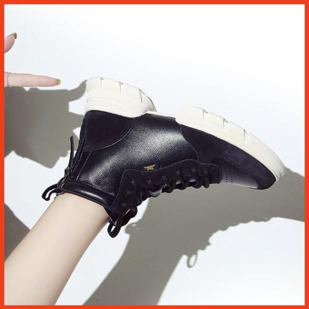 TLG Giầy da thật nữ cao cổ Martin 20410