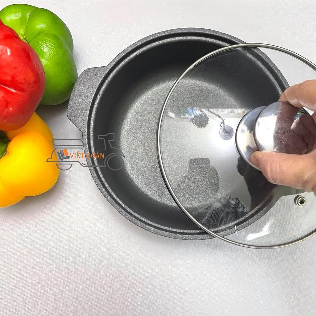 Nồi chống dính cao cấp 18 cm - HỢP KIM NHÔM CAO CẤP - Kho thịt cá, cơm chiên , mì cay, om , kho tộ …Tiện ích cho gia đìn