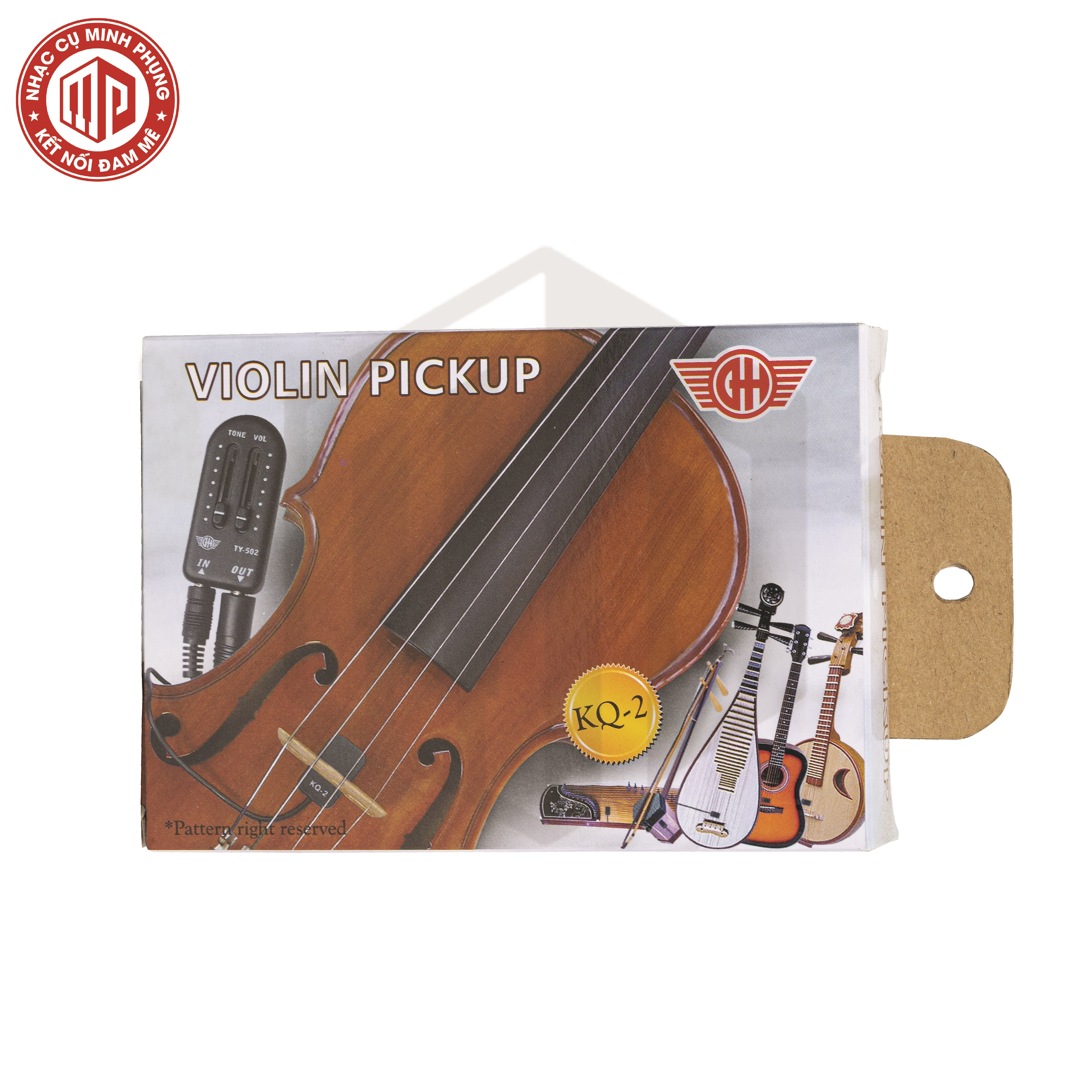 Pickup, Pick up, Pick-up Violin (Vĩ cầm) - Kzm Kurtzman KQ-2 (KQ2) - Dành cho tất cả loại đàn Violin - Hàng chính hãng