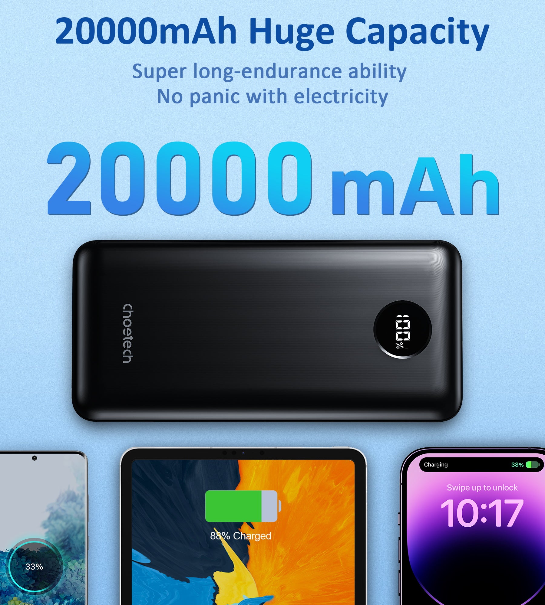 Pin Sạc Dự Phòng 45W dung lượng 20000mAh Choetech B653 (Hàng chính hãng)
