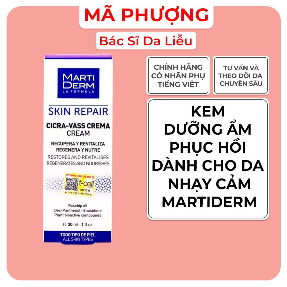 Kem Dưỡng Phục Hồi Da Nhạy Cảm MartiDerm Skin Repair Cicra Vass Cream 30ml