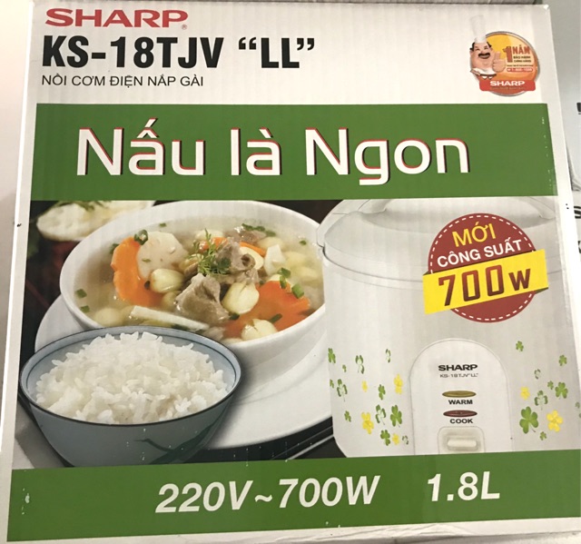 Nồi Cơm Điện Sharp KS-18TJVLL (1.8 Lít) - Hàng chính hãng