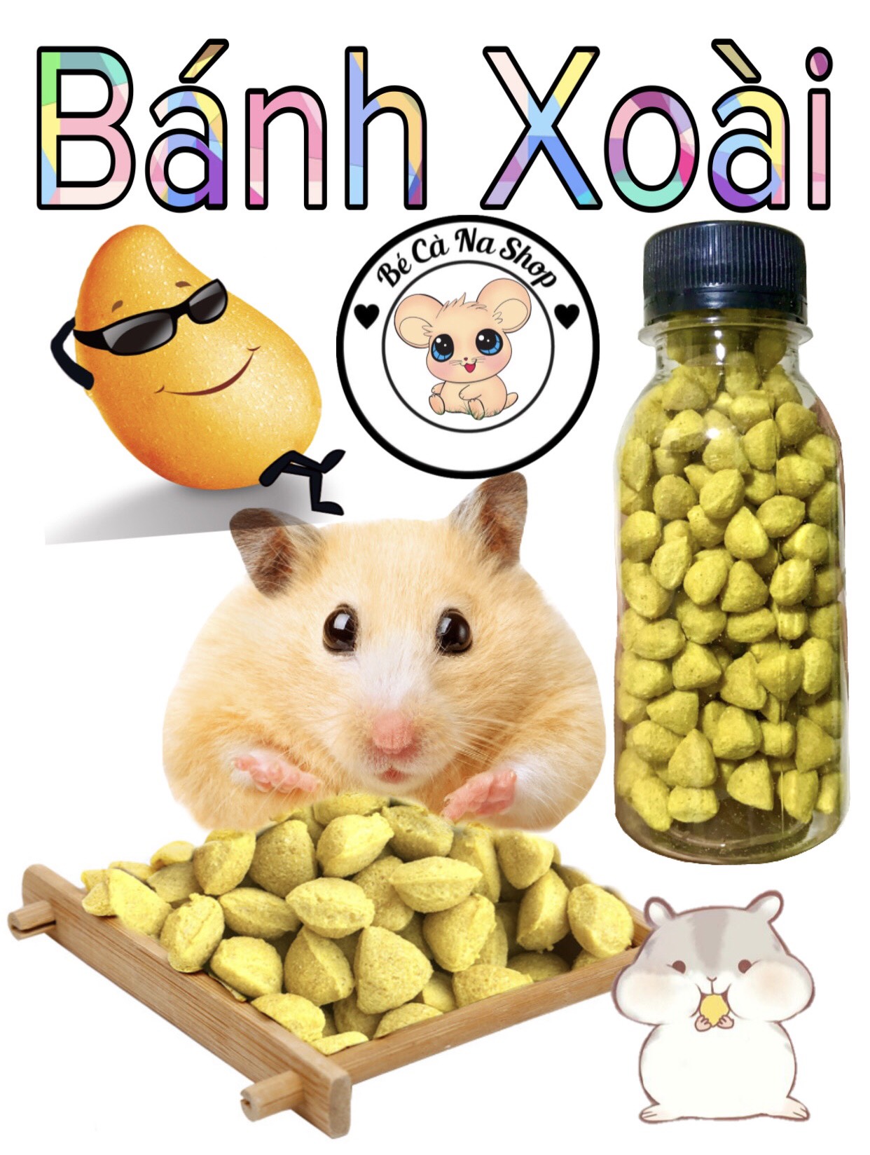 Bánh xoài. thức ăn hộ trợ mài răng cho hamster thỏ bọ sóc chinchilla ...